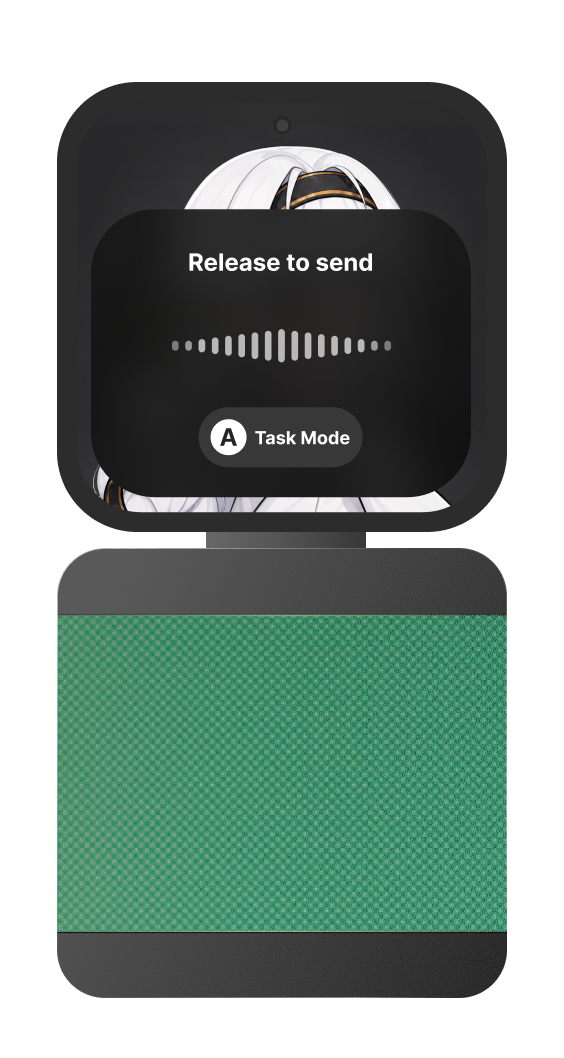 HooRii Stage capturing a spoken task in Task Mode